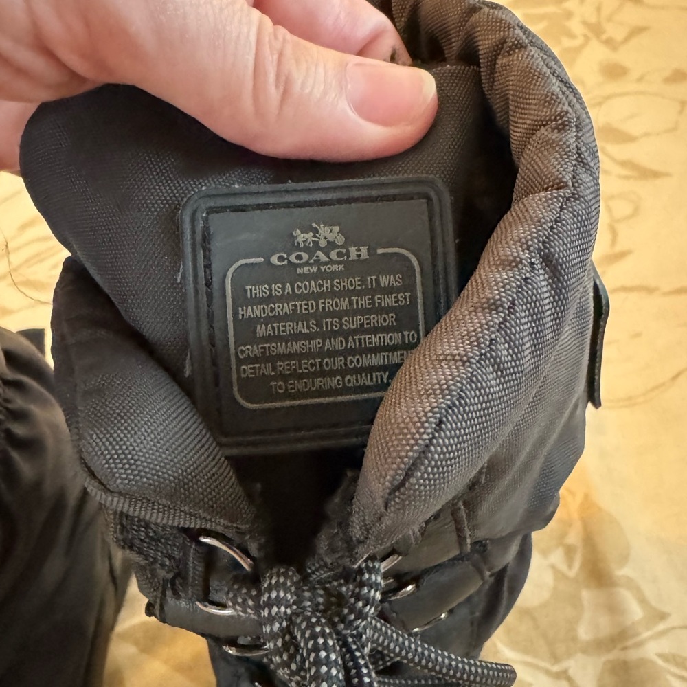 Coach Black nylon/leather “Sage” Winter Boots - Picture 6 of 12